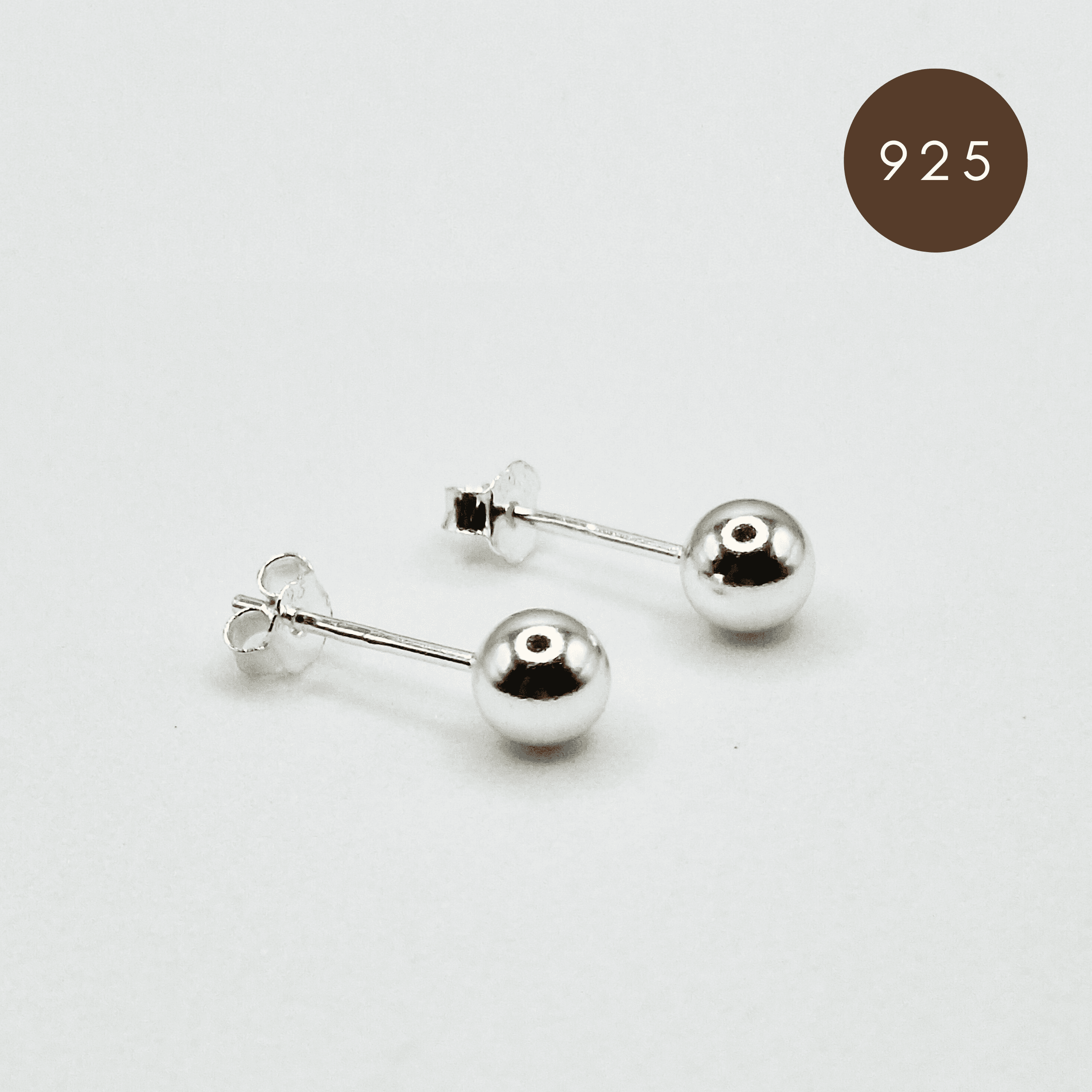 925 Zilver Oorknoppen bol dames - Afbeelding 3